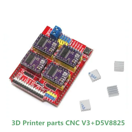 Щит с ЧПУ v3 гравировальный станок 3D принтеры + 4 шт. A4988/DRV8825 драйвер Плата