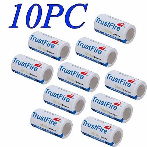 10 шт./лот TrustFire CR123A 3V 1400mAh одноразовая литиевая батарея для камеры/фонарика (не