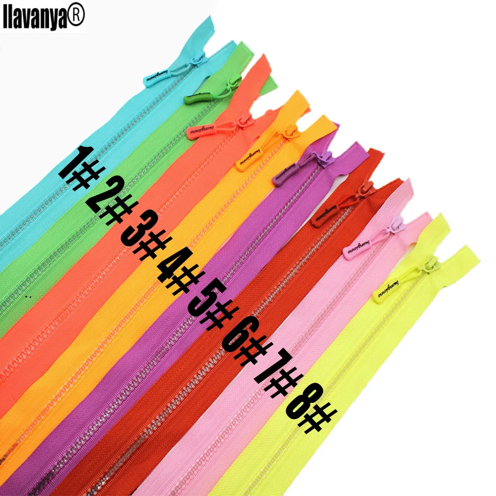 1 шт. много красочные пластиковые молнии молния открытым концом для шитья