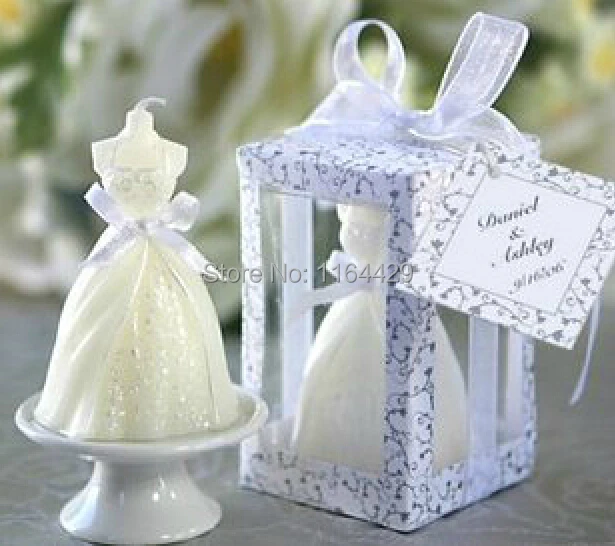 10 шт./лот новые идеи форма свеча свечи серии свадебное платье Свадебные подарки |