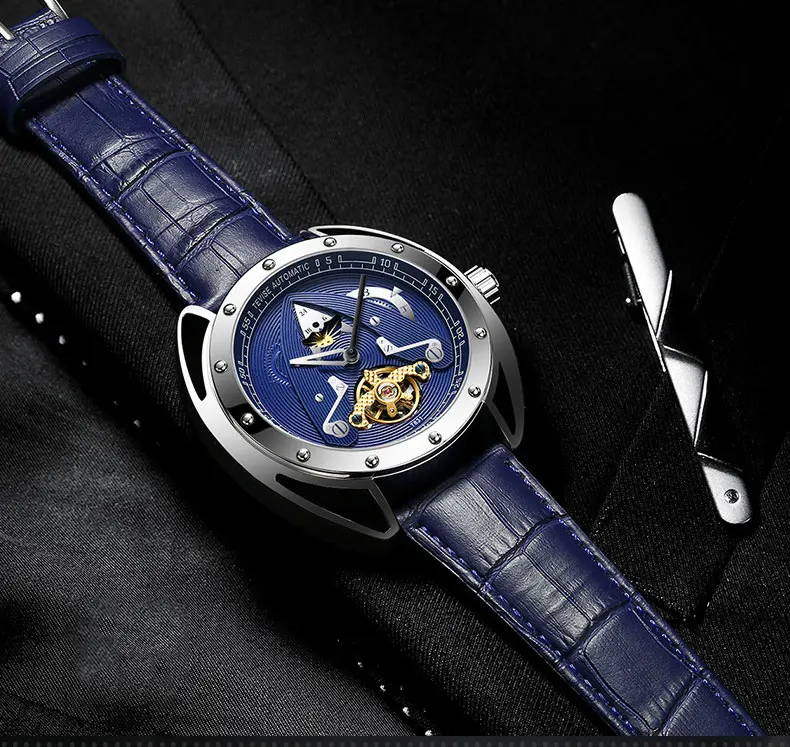 Tevise, Мужские автоматические механические часы, водонепроницаемые, Tourbillon, спортивные, с автоматическим заводом, Лидирующий бренд, мужские наручные часы, Relogio Masculino
