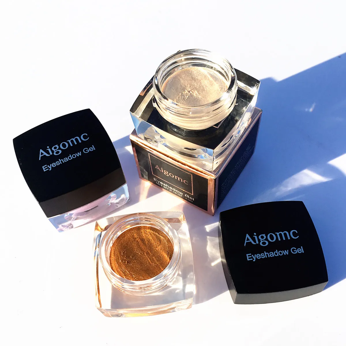 Хайлайтер для век AIGOMC 3D контур металлик гель сияющий водостойкий косметический