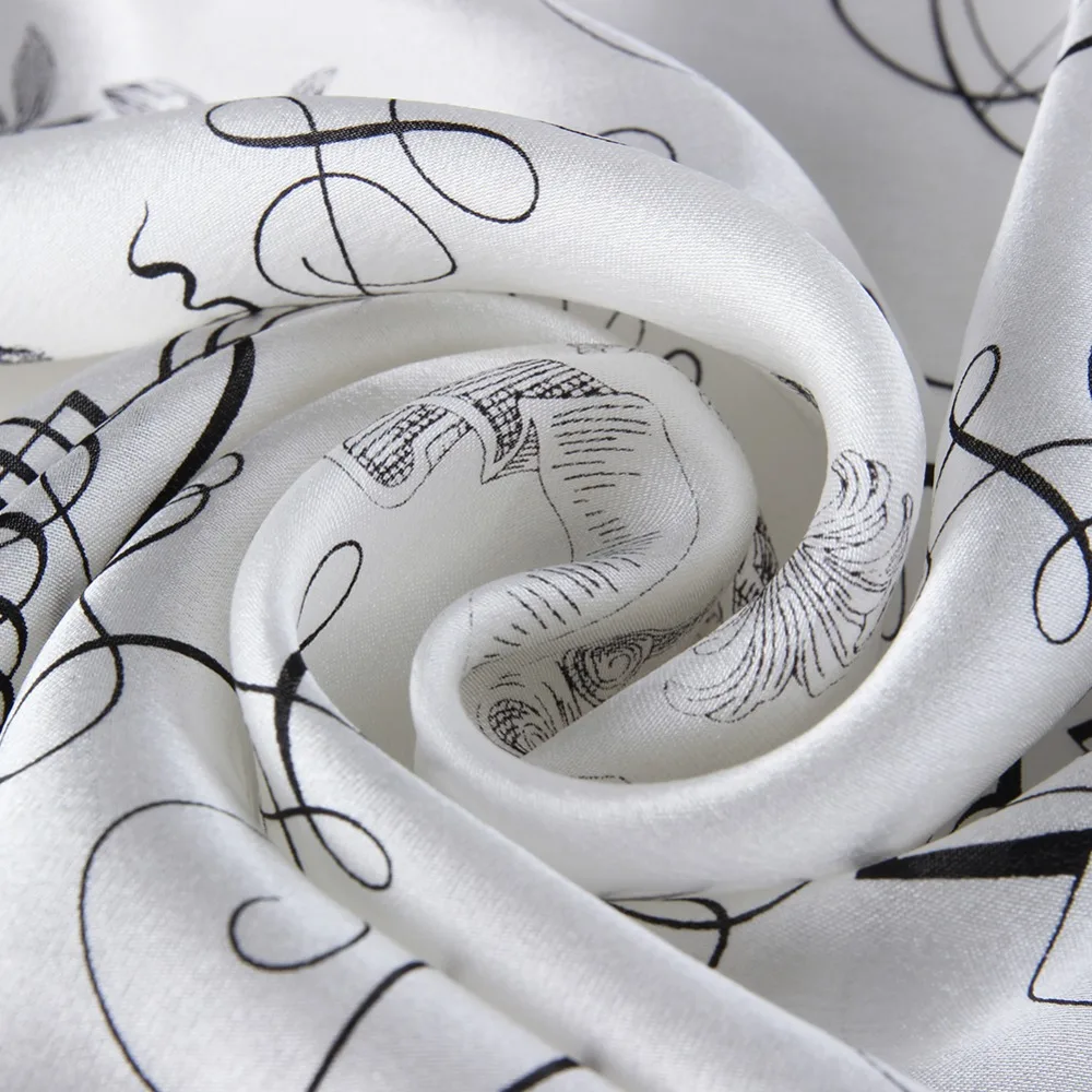 Квадратный шелковый длинный шарф для женщин Цветные Шарфы брендовые Роскошные