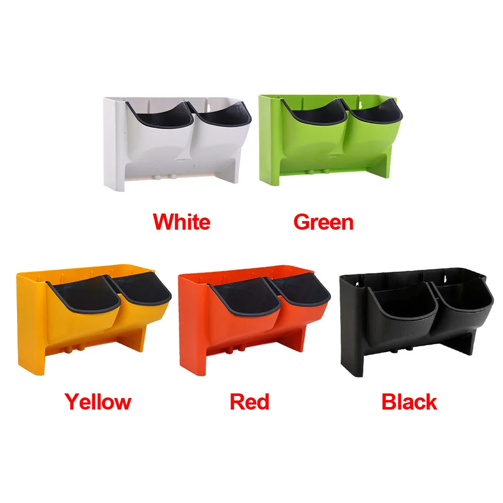 2 кармана Штабелируемый декоративный горшок твердый сад стены висячая