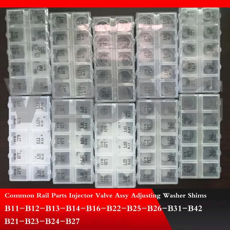 

700pcs/Lot Injector Shim Gasket B11 B12 B13 B14 B16 B21 B22 B23 B24 B25 B26 B27 B31 B42 Nozzle Valve Adjust Washer Repair Kit