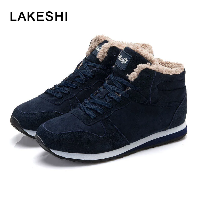 

LAKESHI Round Toe Women Boots 2021 Winter Boots Female Ankle Boots Fashion Women Shoes Warm Snow Boots Lace Up Ladies Shoes