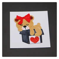 1743 love bow dog scrapbook metal cutting dies for scrapbooking stencils diy album cards decoration embossing folder die cuts