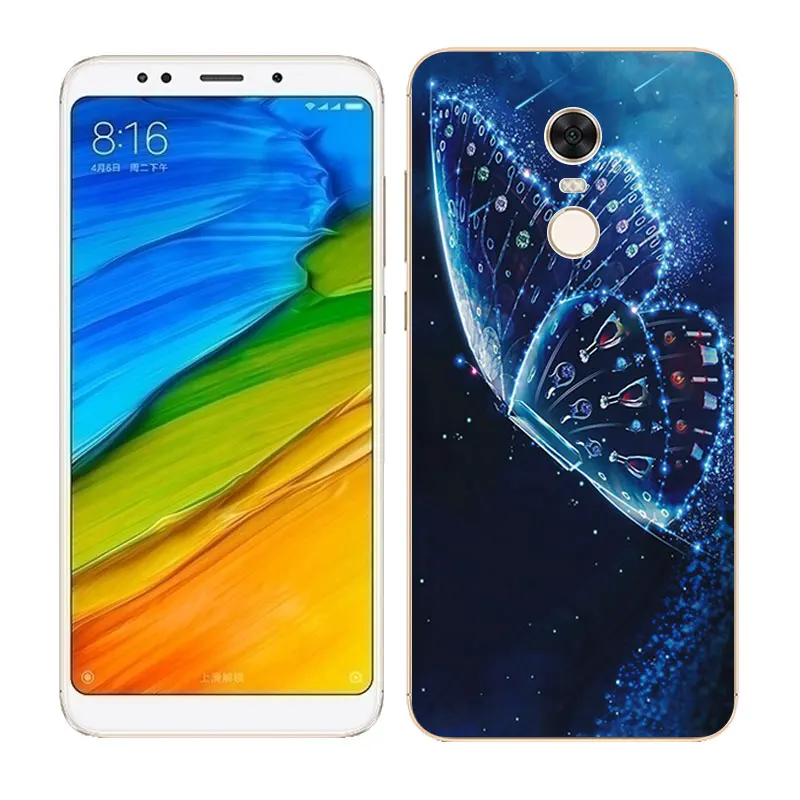 5.99'' Phone Cases For Redmi 5 Plus Case Sleeping Painted Soft TPU Silicon Covers Hongmi Cover Protective Fundas | Мобильные