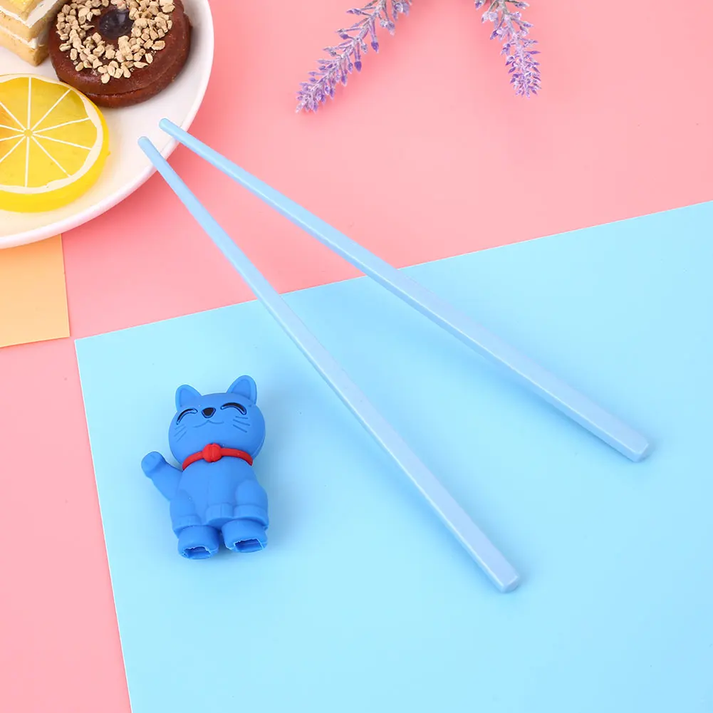Chopsticks Reusable Dishwasher Safe Cat Tool Chopsticks Learning for Kids Training 1 Pair Helper Food Eating Fun