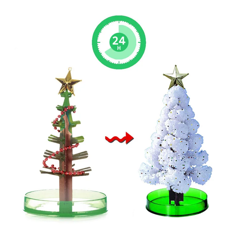 White christmas tree 4 цвета, растущая Рождественская елка, рождественские украшения для дома, украшение Санта-Клауса, цветная Рождественская елка, рождественские подарки - Цвет: White christmas tree
