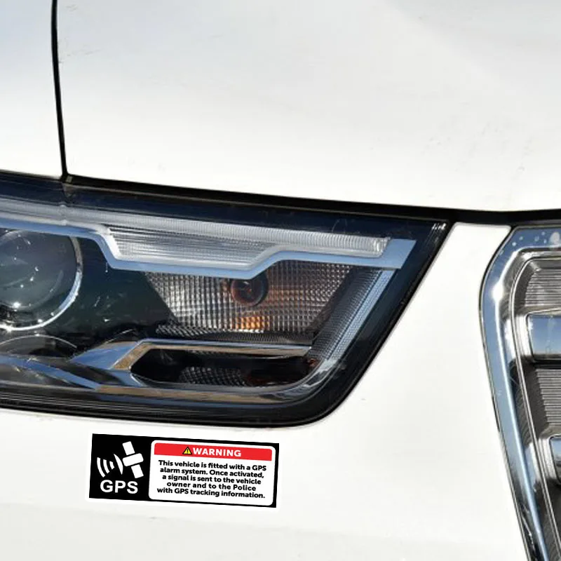 YJZT 11.5*4.3CM Bold Decals Car Is Fitted With A GPS Alarm System PVC Car Sticker C1-3040