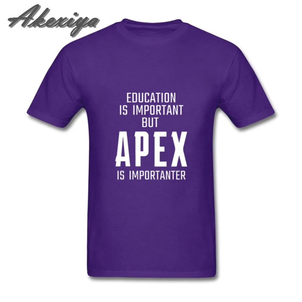 Education is Important but APEX Importanter T-Shirt Men Game Logo Print Tee Black 100% Cotton EU Size Short Sleeve Tops Homme | Мужская