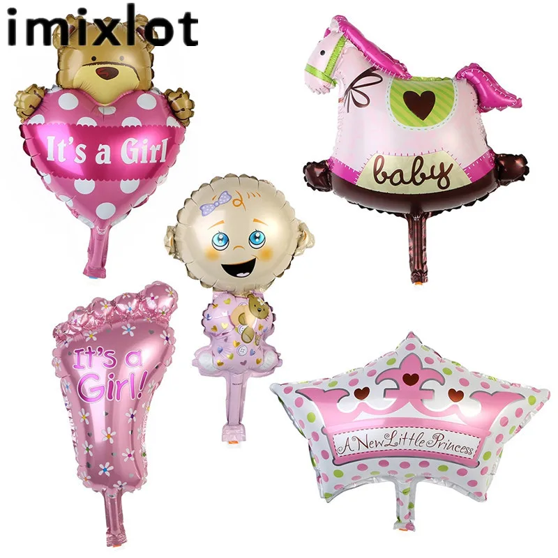 Imixlot 5 шт./компл. Фольга Воздушный шар для маленьких девочек и мальчиков милый
