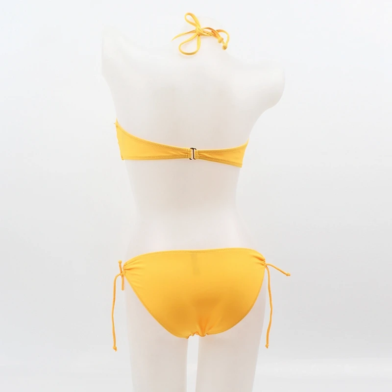 SWIMMART 2017 Sexy Bikinis Swimsuit Женщин Купальники Короткий Топ Холтер кнопка Бразильской