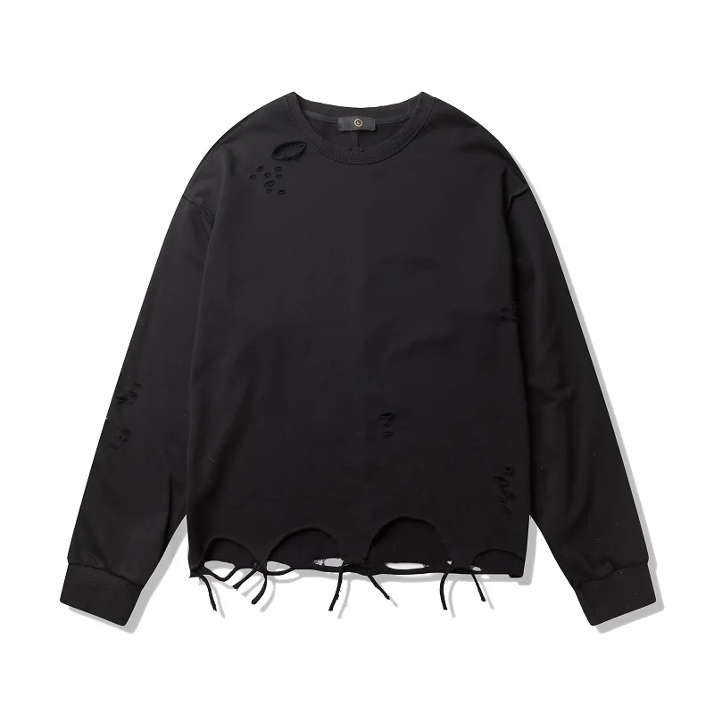 QoolXCWear Весенние Новые толстовки мужские модные рваные хип-хоп толстовки уличная толстовка с дырками