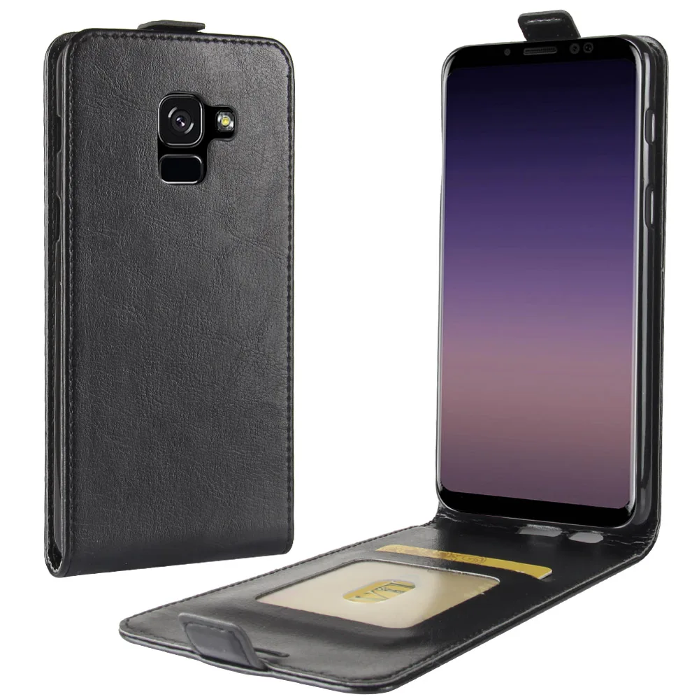Чехол для телефона Samsung Galaxy A8 2018 откидная задняя крышка из искусственной кожи