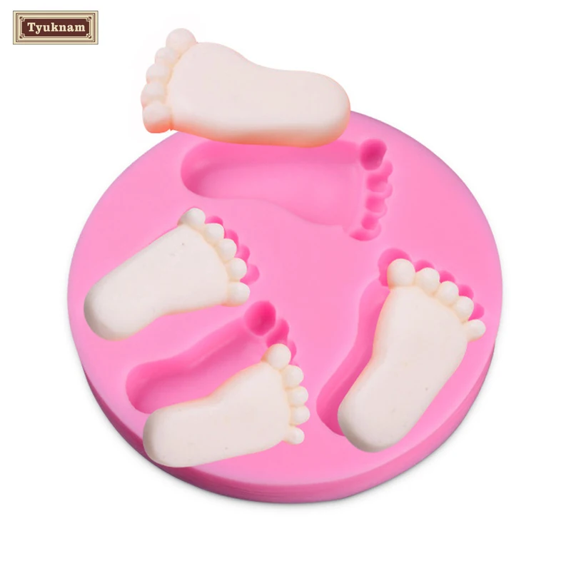 Силиконовые Diy 3d Baby Foot формы помадка шоколадный торт выпечки украшения Печенье