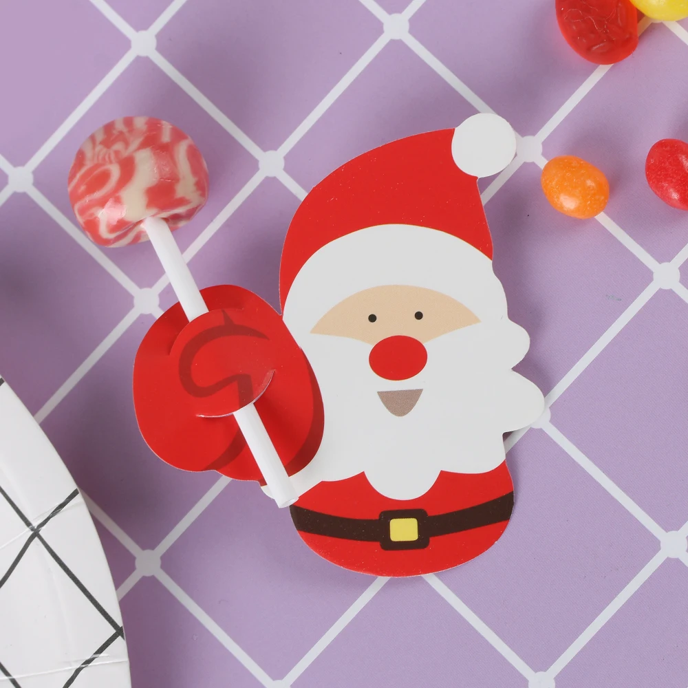 50 шт./лот новые милые декоративные бумажные открытки с изображением Санта Клауса