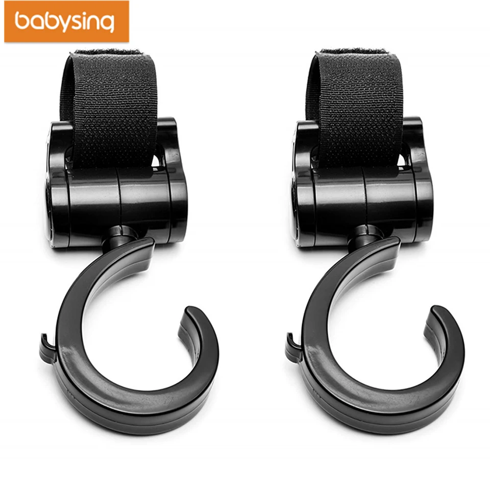 2 шт./лот Детские коляски крючок вешалка детская коляска крюк 360 градусов вращения
