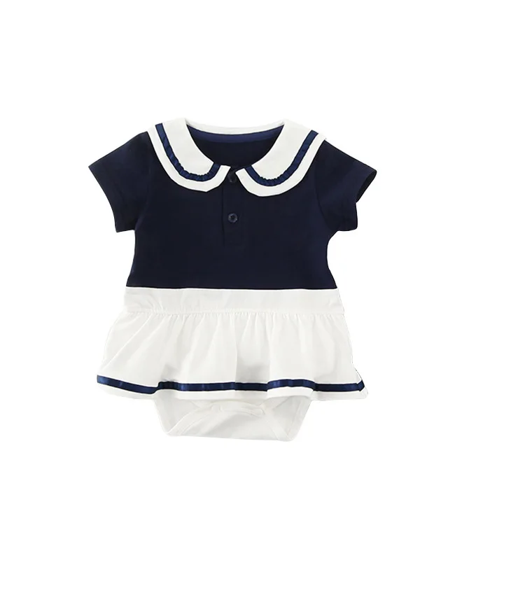 Dark Blue b Сиамские платья для маленьких девочек Детский костюм Сэйлор Мун г. летний ползунок комбинезон с короткими рукавами платье Волшебная Фестивальная одежда - Цвет: Dark Blue b