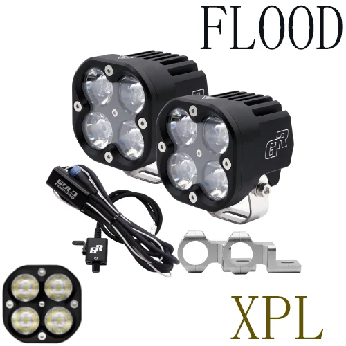 Goldrunway мотоцикл Точечный светильник головной светильник фары GR-X4 XPL 40 Вт Led супер светильник Dc12V Универсальный Мотокросс вспомогательный светильник - Цвет: X4 CREE XPL FLOOD