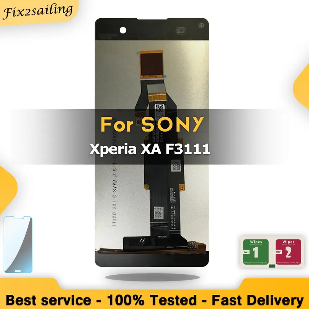 100% протестированный для SONY Xperia XA 5 0 дюймовый ЖК дисплей F3111 F3112 F3115 F3116 сенсорный