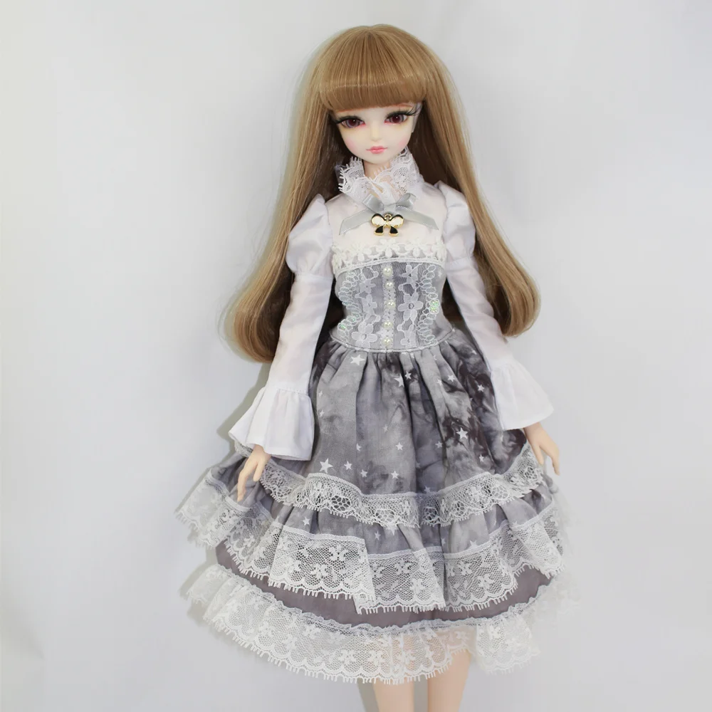 1/4 BJD кукла 45 см Jiont Боди Одежда серая юбка Леди Принцесса наряд Forturn Days специальное предложение