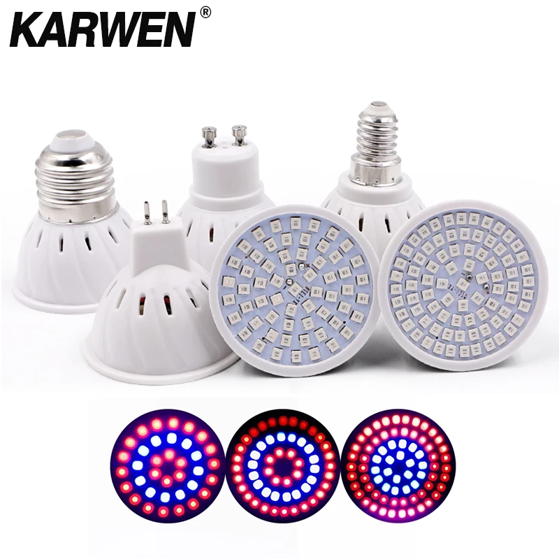 36 54 72leds E27/gu10/mr16 220v Phyto Lamp Full Spectrum Led Grow Light E27 Led Growing Lamps For Plant