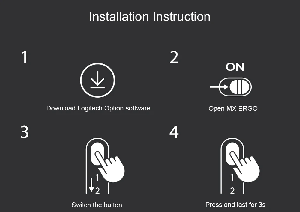 Logitech MX Эрго мышь с трекболом лазера USB объединения Беспроводной мяч на направляющей мышь для ПК, ноутбука