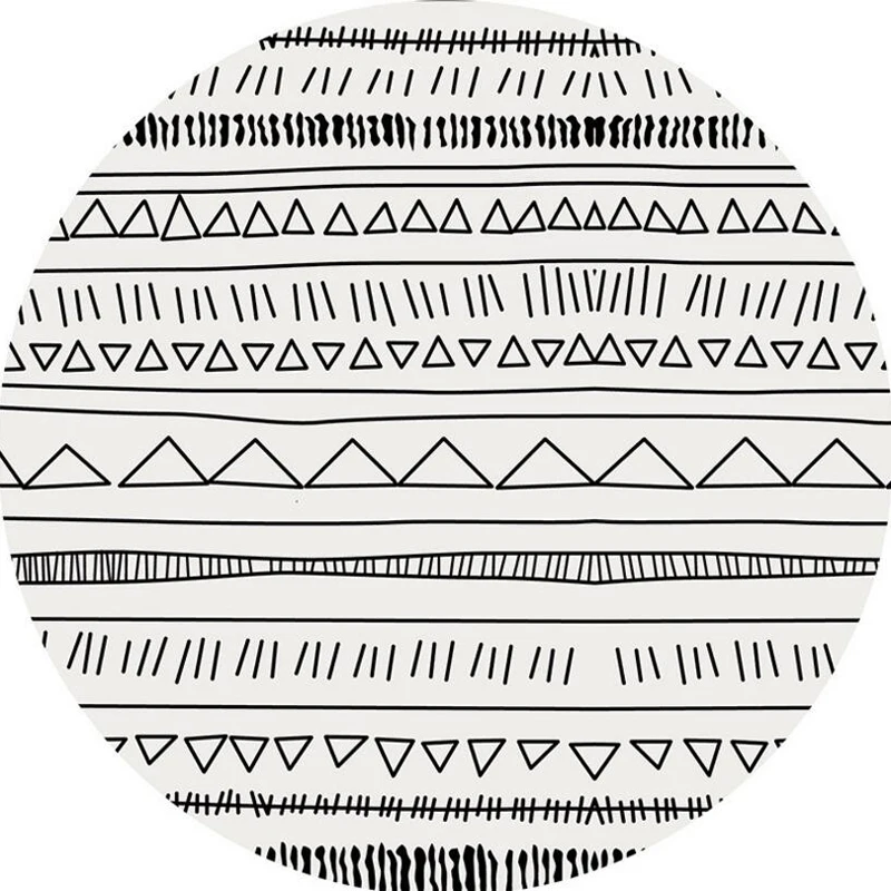 Серая серия круглых ковровых покрытий в скандинавском стиле для гостиной