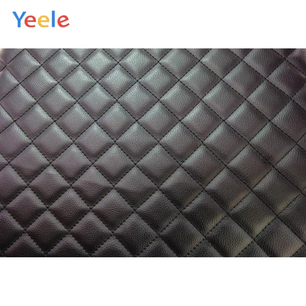 

Yeele Headboard Backdrop Black Solid Color Leather Lattice Luxury Photography Background Photographic Backdrops for Photo Studio