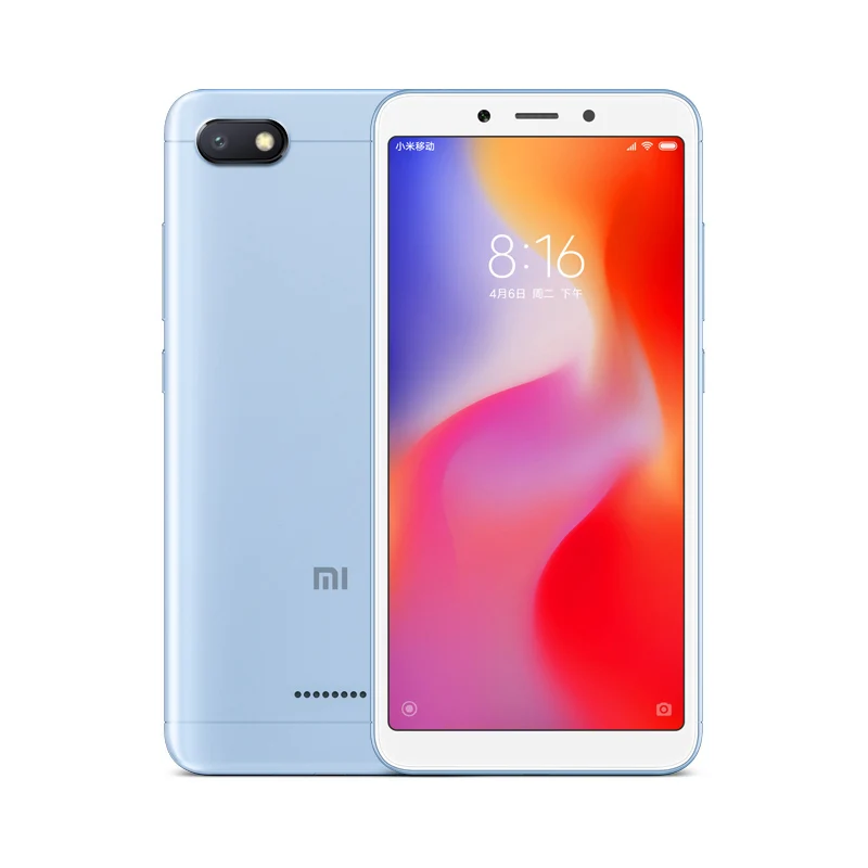 Xiaomi Redmi 6A смартфон с 5 дюймовым дисплеем четырёхъядерным процессором Helio A22 ОЗУ 2 Гб