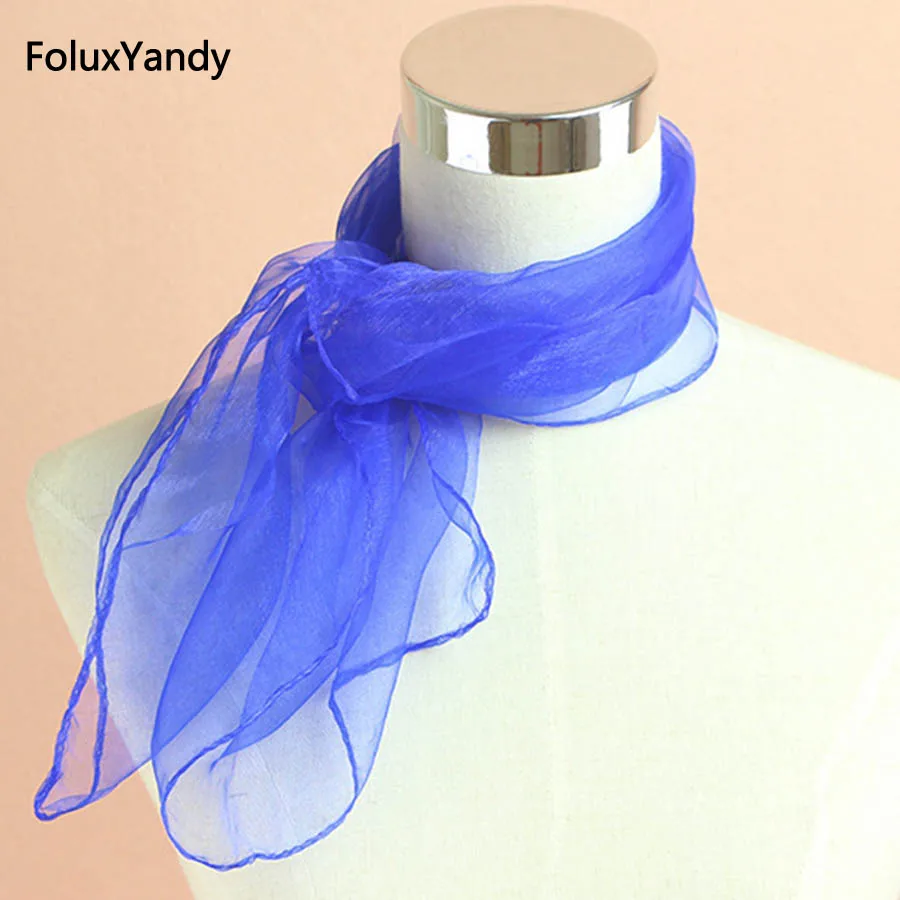 Прозрачный летний шарф женская одежда для головы модные однотонные блестящие