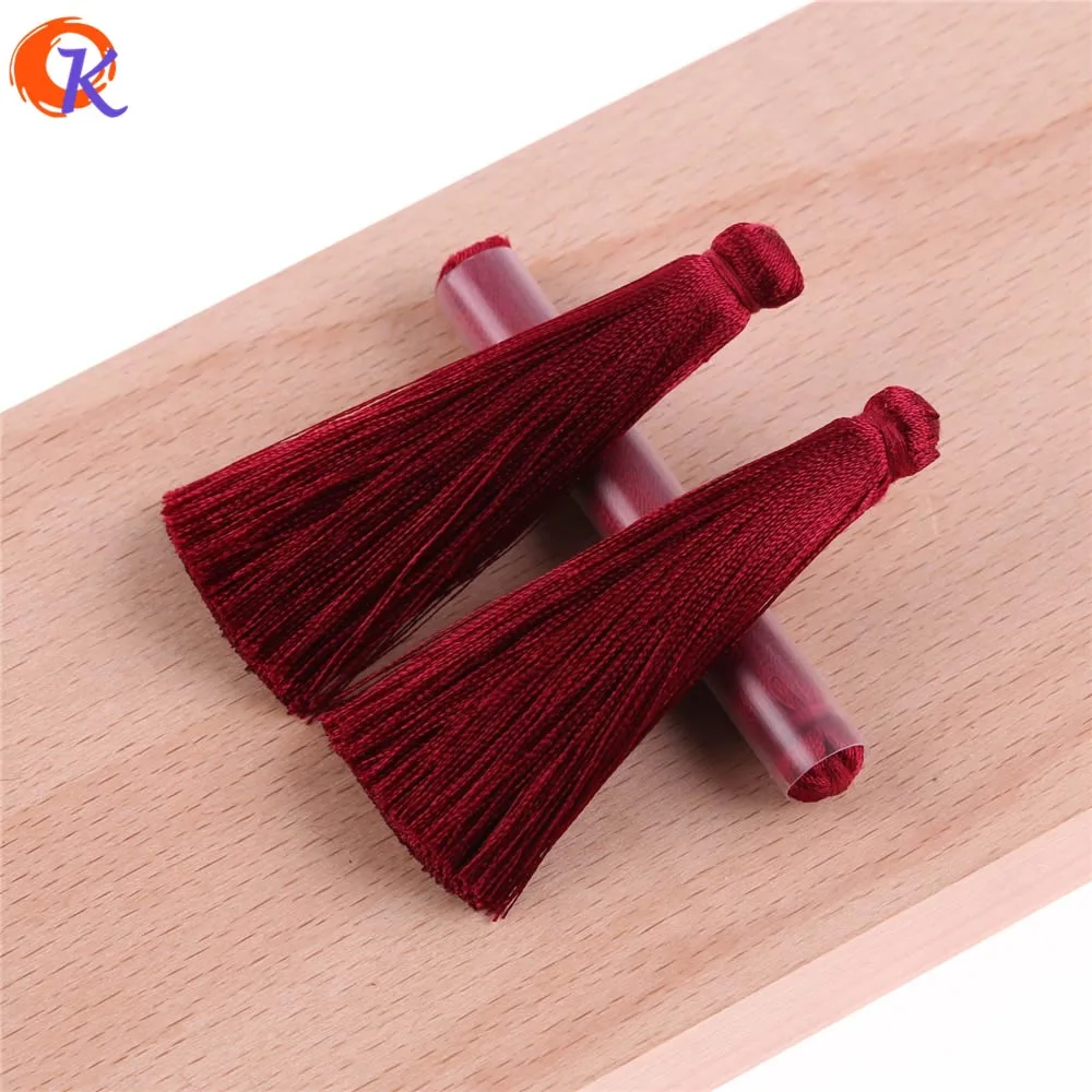 C25 Dark Red Сердечный дизайн 5 шт./пакет 7 см ювелирные изделия аксессуары/Ленточки/ювелирных изделий/Ленточки для ручной работы/шелковых кисточек/серьги аксессуары - Цвет: C25 Dark Red