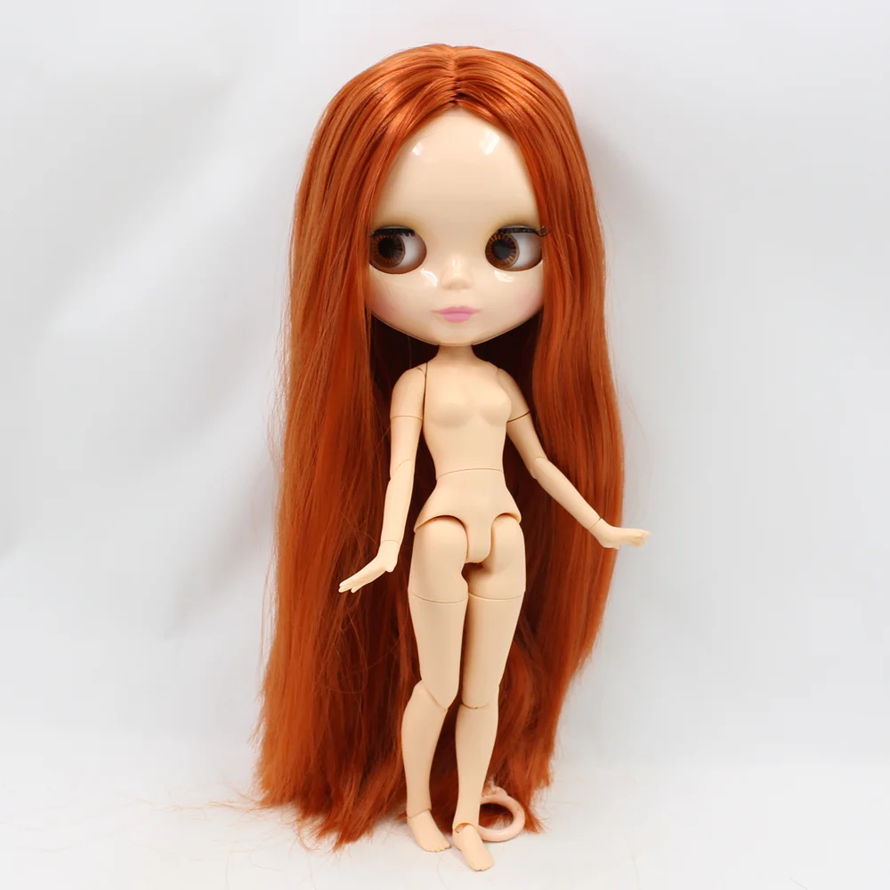 Кукла Blyth шарнирная с прямыми красными и коричневыми волосами 30 см | Игрушки хобби