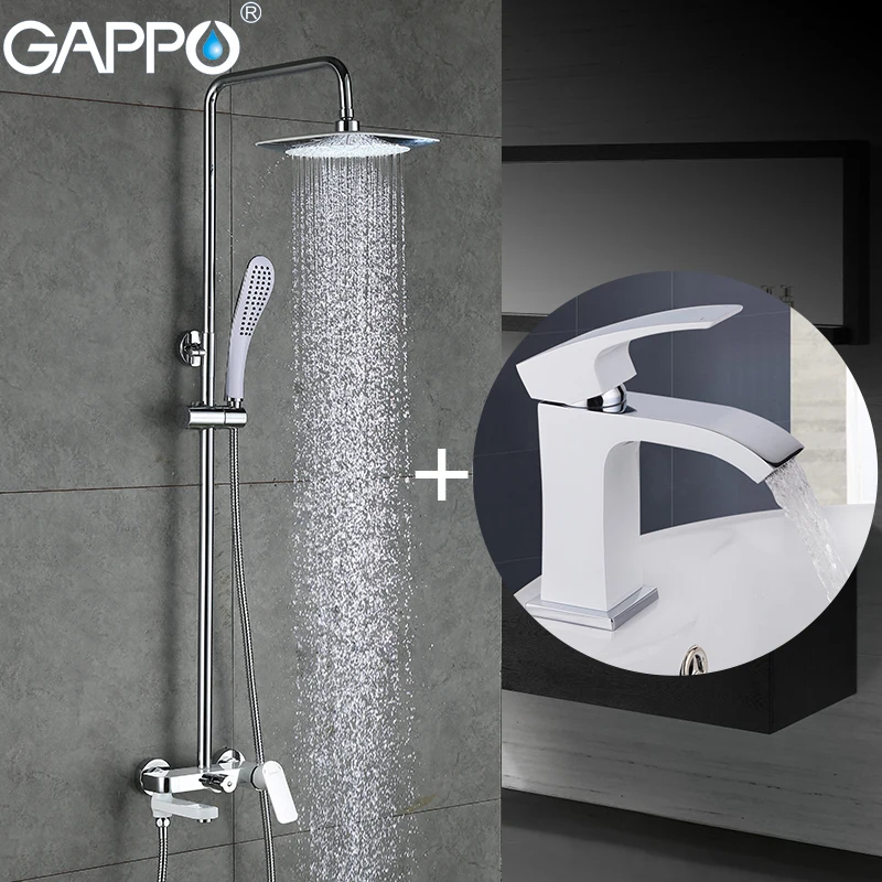 GAPPO white bathtub Faucets bath tub mixer basin faucet waterfall sink robinet baignoire | Обустройство дома