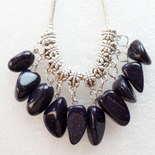 20 шт. подвеска с натуральным голубым песком европейский браслет ожерелье F1146 |