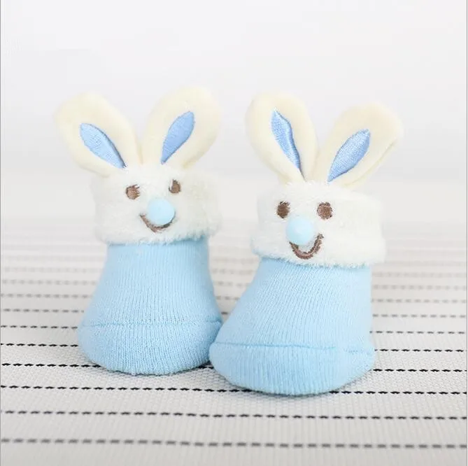 

Autumn and winter new children's socks boys girls baby cartoon terry socks baby rabbit ears thick non-slip floor socks