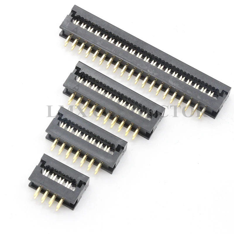 Разъем FD 2 54 мм 100PCD 2x8p/10p/12p/14p/16p/18p/20p/24p-50p Штекерный разъем IDC соединитель для