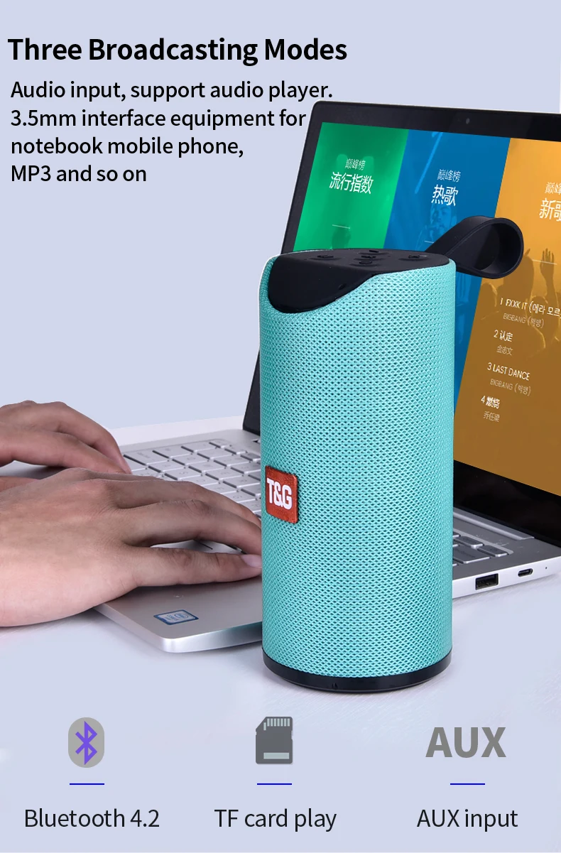 TG Bluetooth динамик портативный Открытый громкий динамик беспроводной мини Колонка 3D 10 Вт стерео музыка объемный Поддержка FM TFCard бас-бокс
