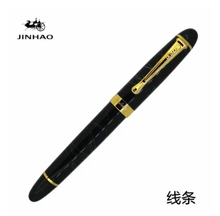 Jinhao X450 классика толстый корпус 1,0 мм изгиб перо каллиграфическая ручка высокого качества металлическая авторучка Роскошные чернила подарочные ручки для письма - Цвет: 04