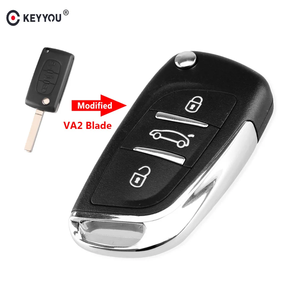 KEYYOU модифицированный флип чехол для ключа автомобиля с дистанционным