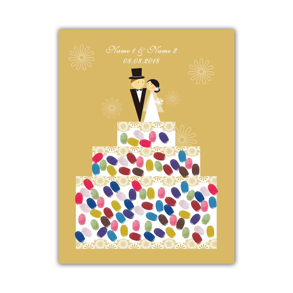 Индивидуальное свадебное украшение свадебный подарок дактилоскопическая книга