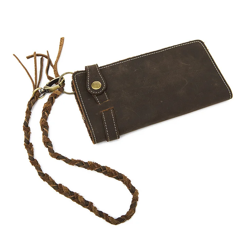 Мужская Роскошь Известный Бренд Натуральной Кожи Браслет Бумажник Мужской