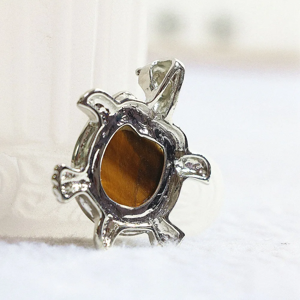 Подвеска в виде черепахи тигрового глаза модные ювелирные изделия сделай сам для