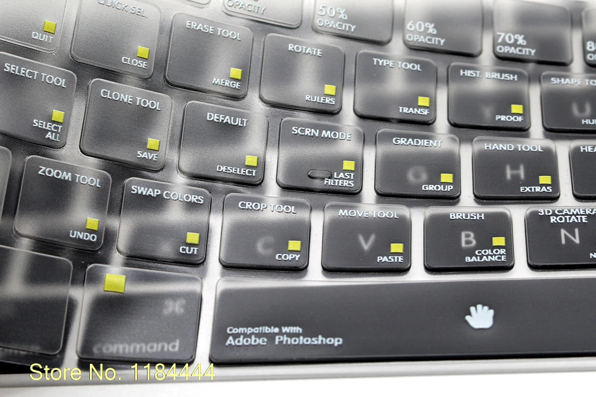 Для Macbook Air 13 Skin Pro 15 17 Adobe Photoshop Ps ярлык горячий ключ функциональный ТПУ подсветка