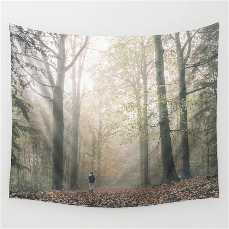 Home Decorative Tapestry Forest Theme Printed Mandala Wall Carpet Hippie Hanging | Дом и сад