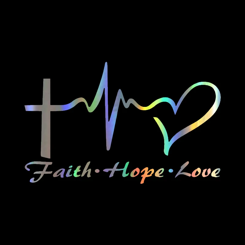 Творческая Виниловая наклейка для автомобиля Jesus HOPE LOVE FAITH Prayer цвет черный