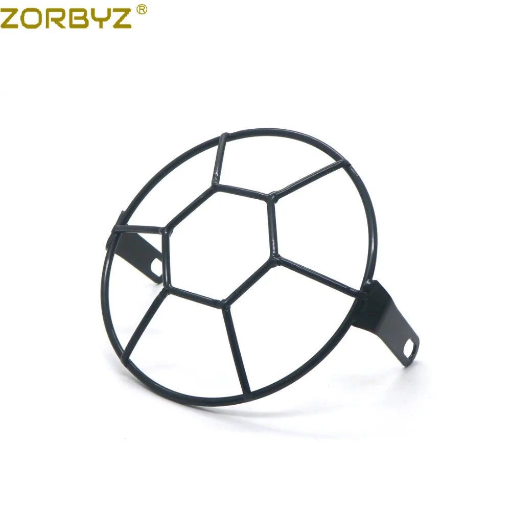 ZORBYZ 6 3 &quotРетро Винтаж мотоцикл черный Гриль боковое Крепление фара футбольная