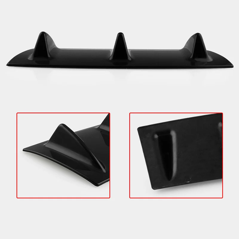 33 &quotx 6&quot Ikon стиль универсальный диффузор губа на задний бампер 7 Fin глянец Черный